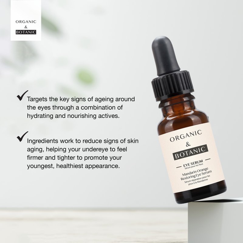 Mandarin Orange Brightening Eye Serum 15ml with Vitamin C and Sea Buckthorn