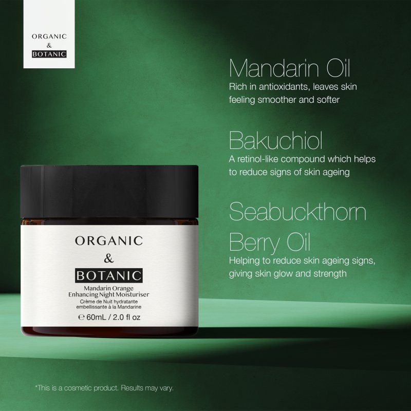 Mandarin Orange Night Moisturizer with Bakuchiol and Vitamin C 60ml