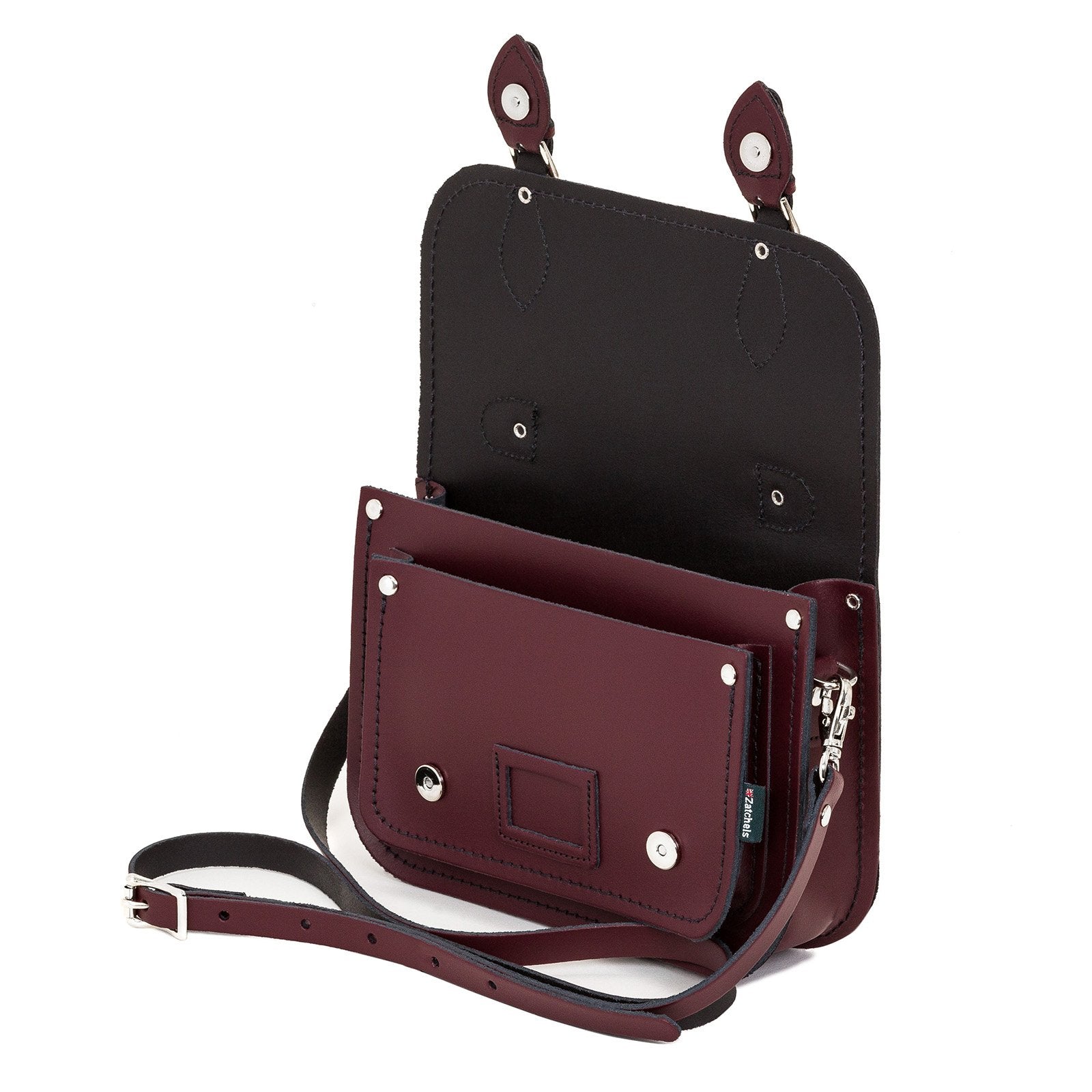 Leather Midi Satchel in Marsala Red - Pre-order Jan 2026 Delivery