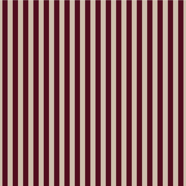 soft beige and cherry brown striped wallpaper in a cozy nursery setting with gentle morning light