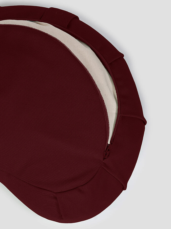 Organic Cotton Crescent Lotus Zafu Buckwheat Meditation Cushion