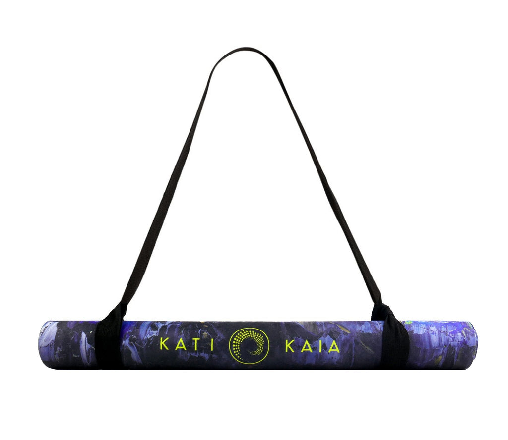 Blue Touring Yoga Mat Lightweight and Portable