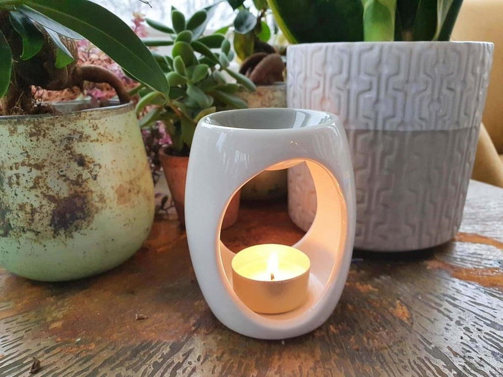 Wax Melt Starter Kit with Ceramic Burner and Soy Tealight