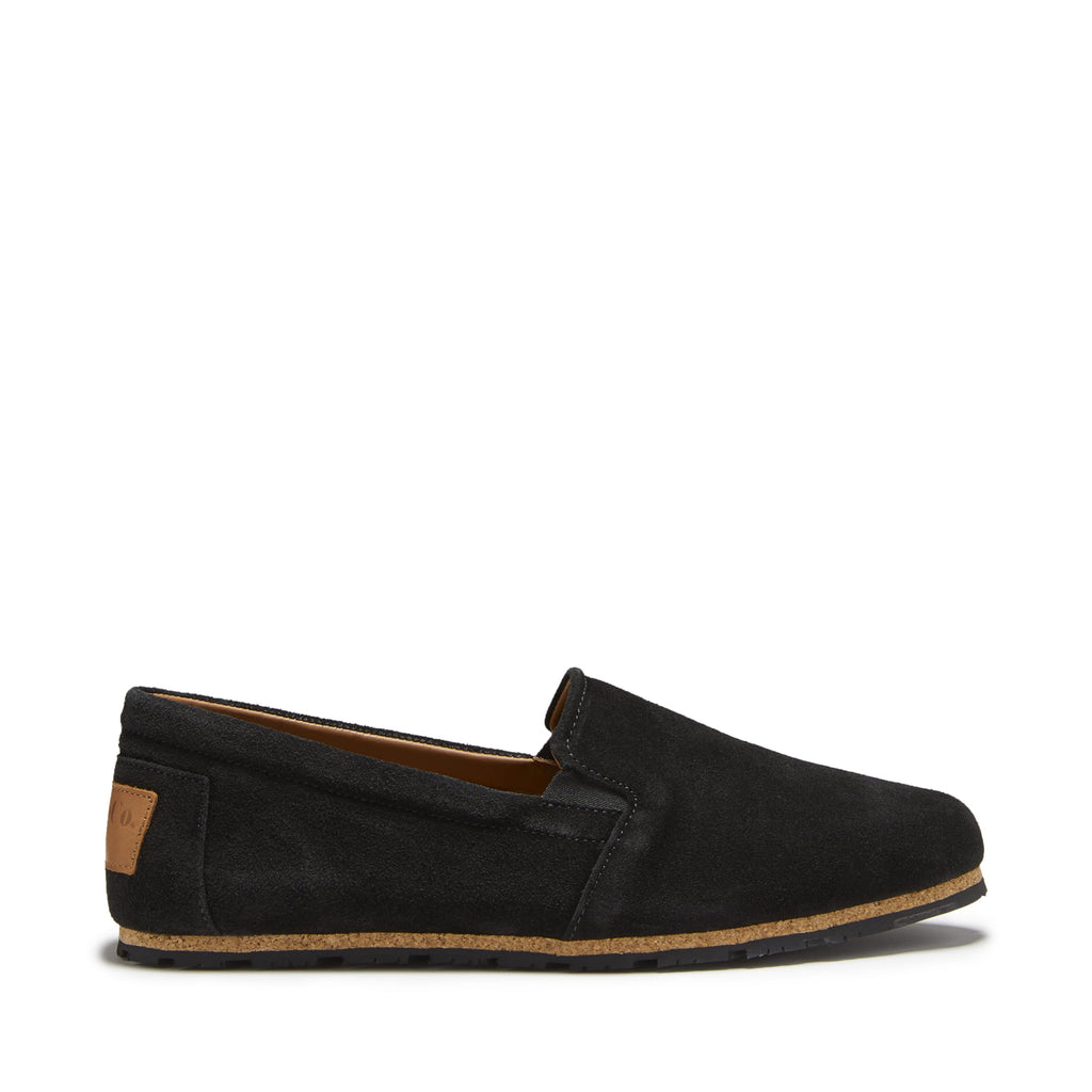 Black Suede Espadrilles with Upcycled Tyre Sole