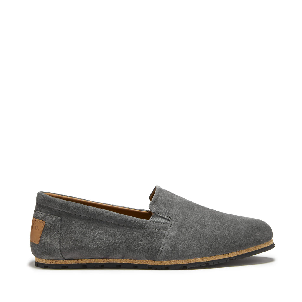 Charcoal Suede Espadrilles with Recycled Tyre Sole