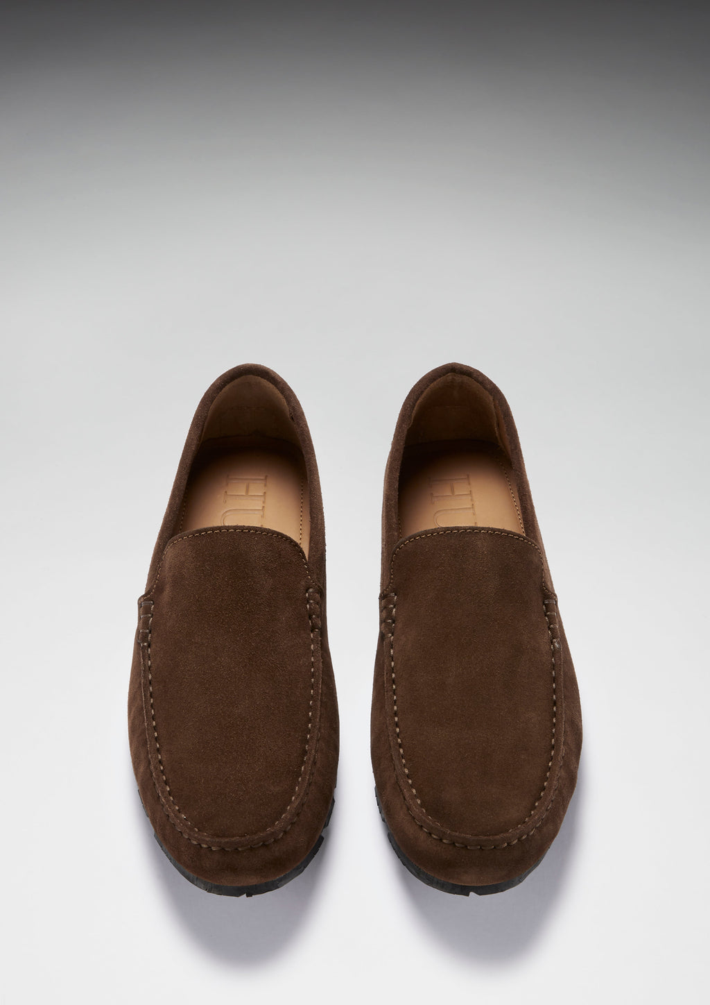 Brown Suede Driving Loafers with Recycled Sole