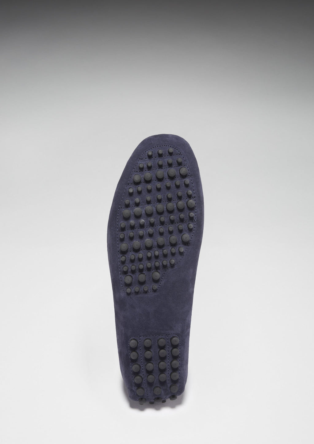 Navy Blue Suede Driving Loafers with Lacing