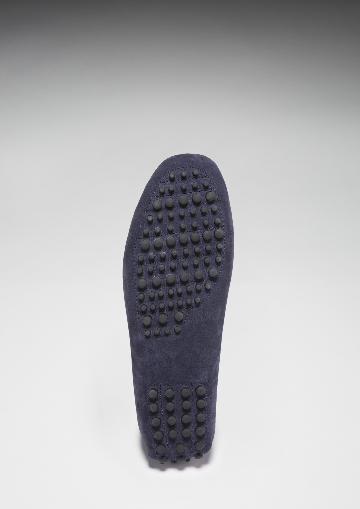 Navy Blue Suede Driving Loafers with Lacing