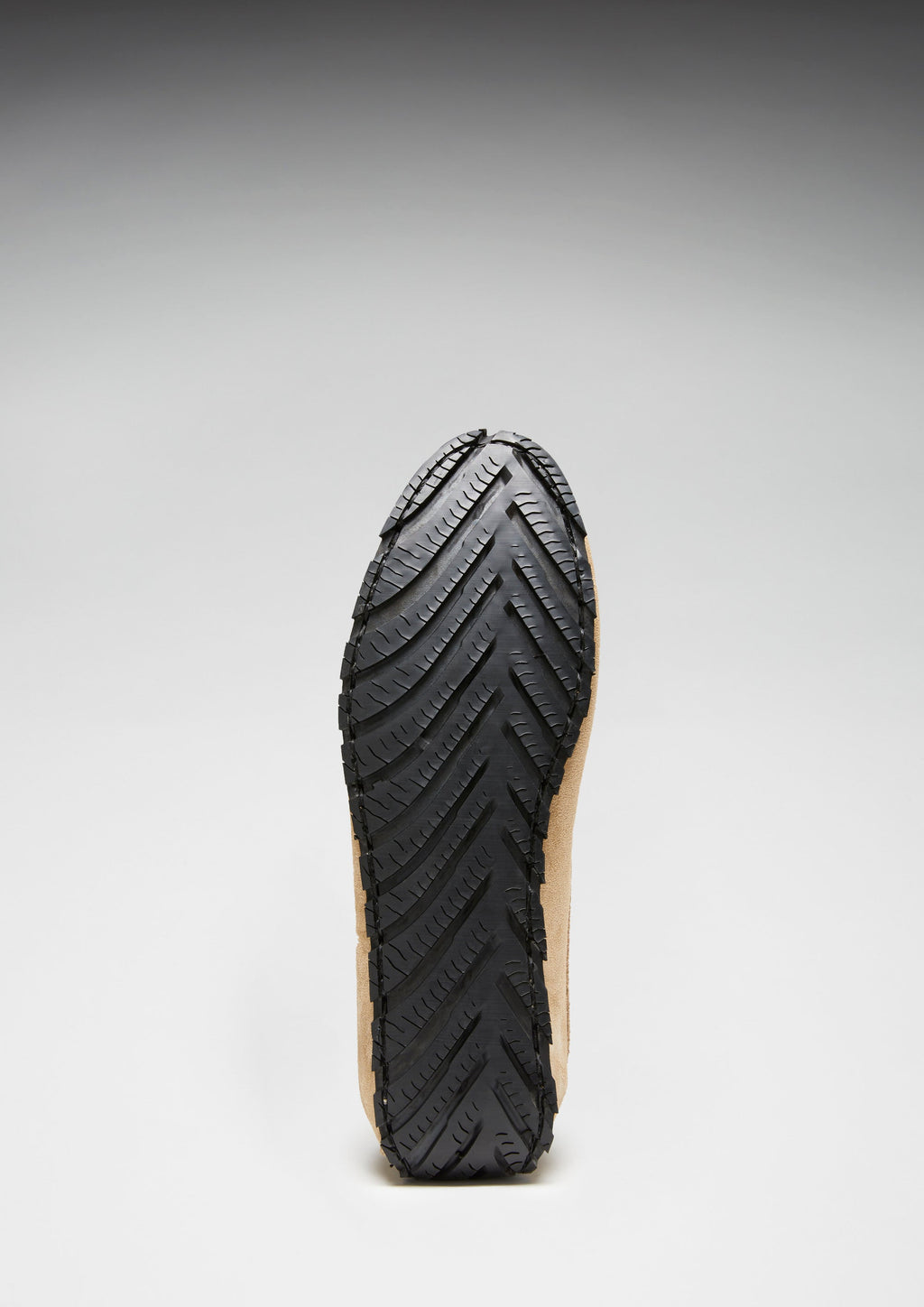 Taupe Suede Driving Loafers with Recycled Tyre Sole