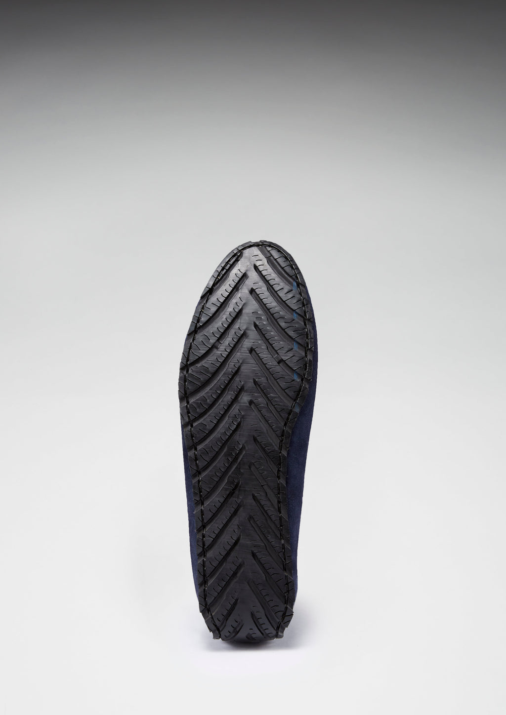 Navy Blue Suede Penny Driving Loafers