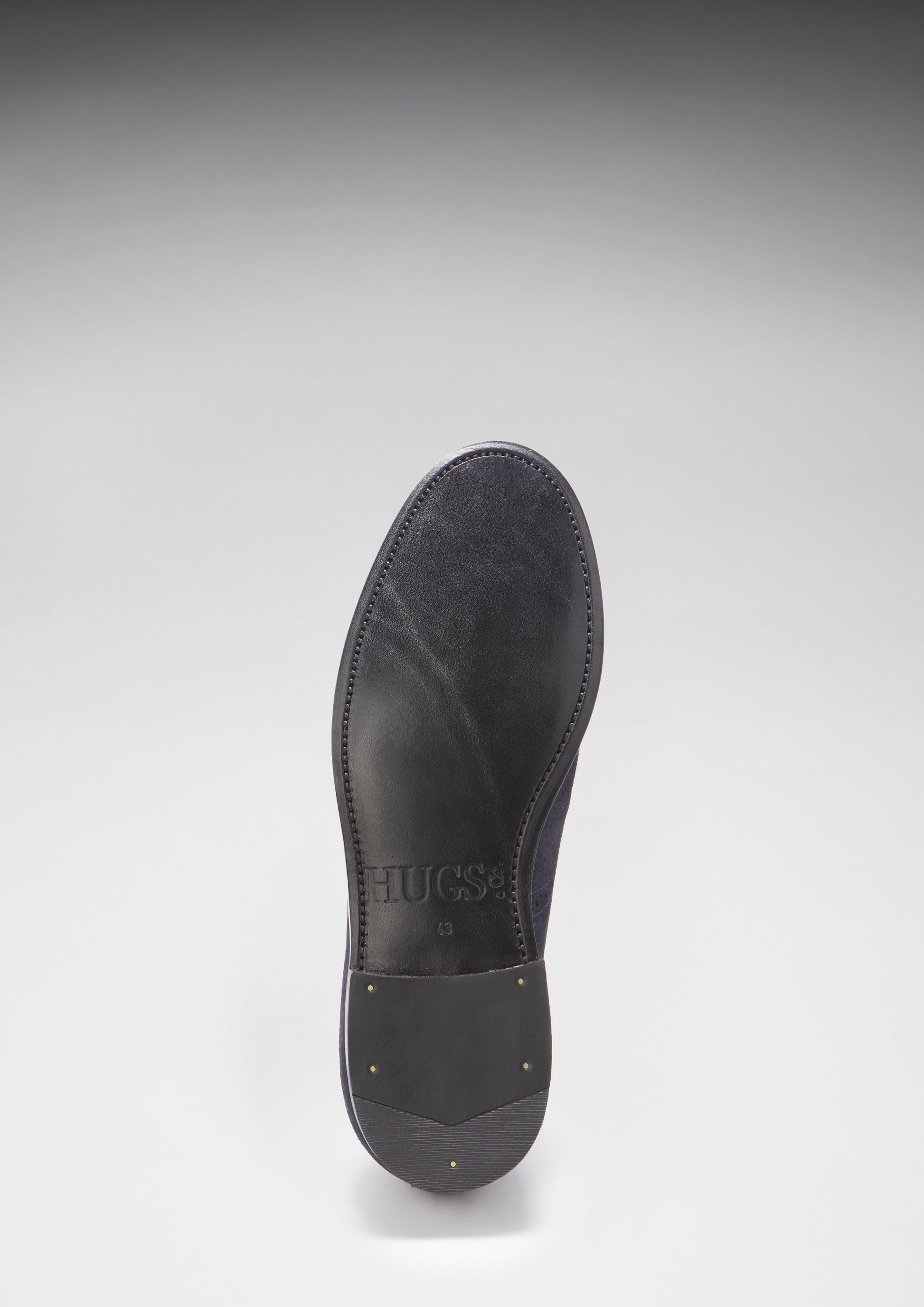 Navy Blue Suede Tasselled Brogues with Welted Leather Sole
