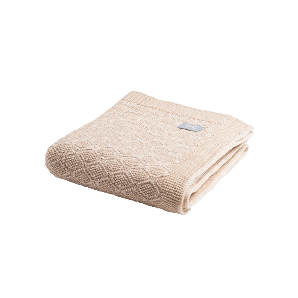 Merino wool baby blanket HAPPINESS