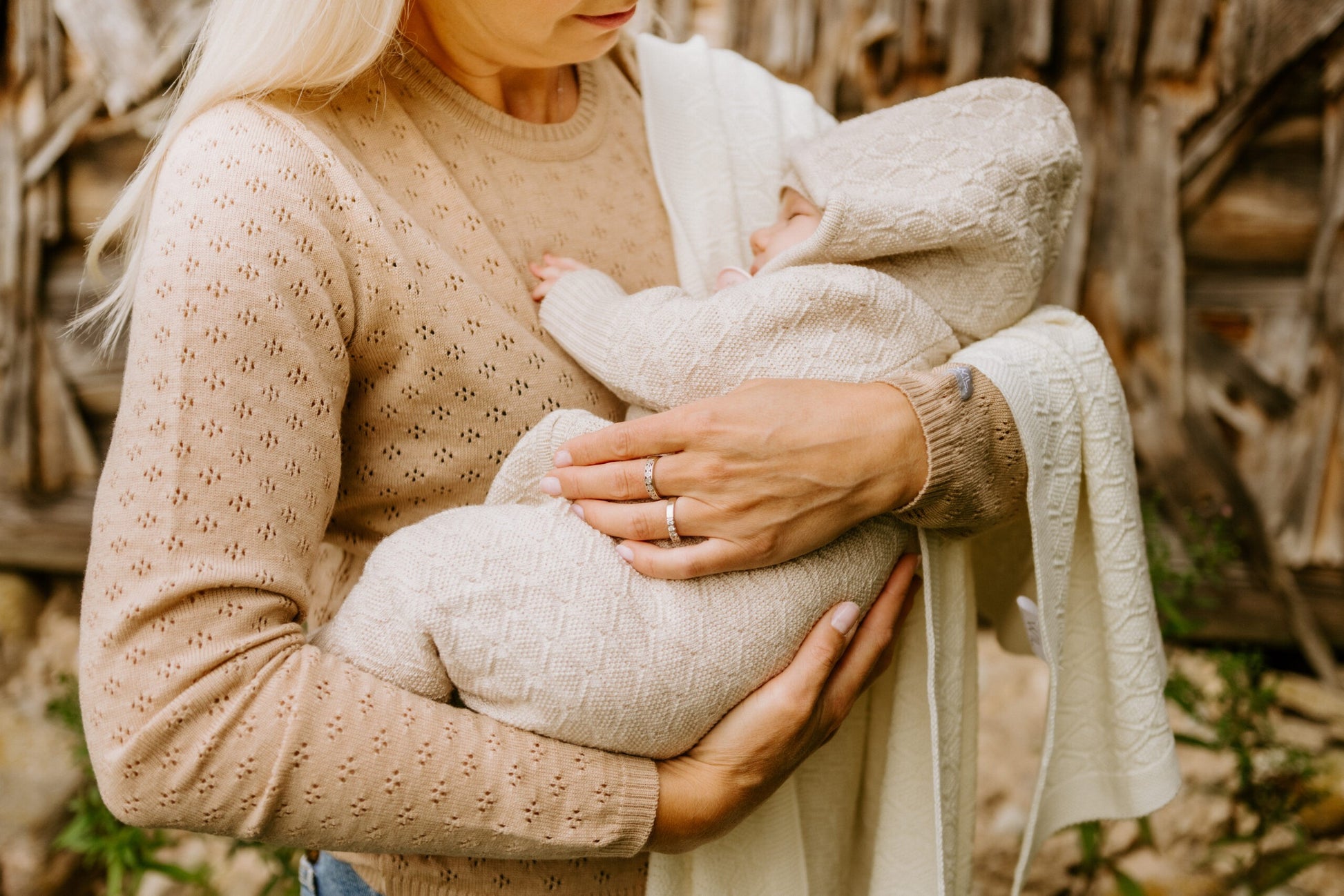 Merino wool baby blanket HAPPINESS