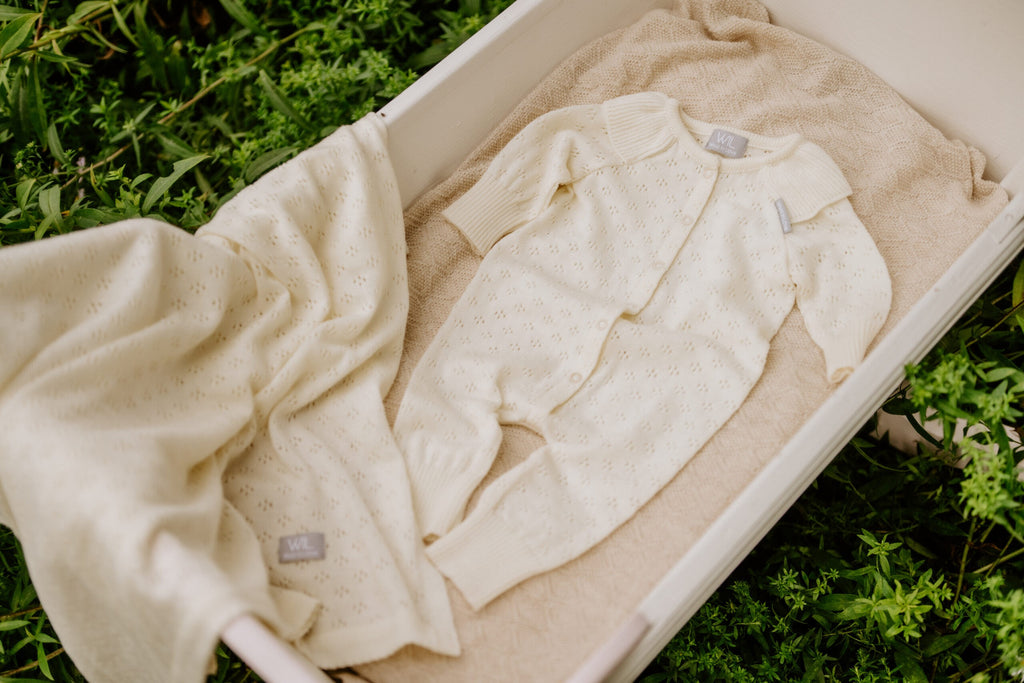 Merino wool baby blanket LOVE