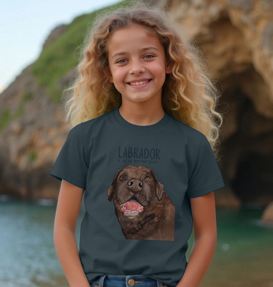 Chocolate Labrador Snack Patrol Kids T-Shirt