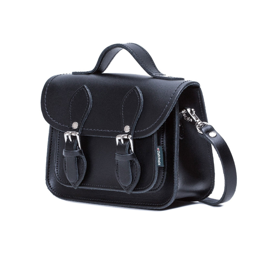 Handmade Leather Micro Satchel Navy
