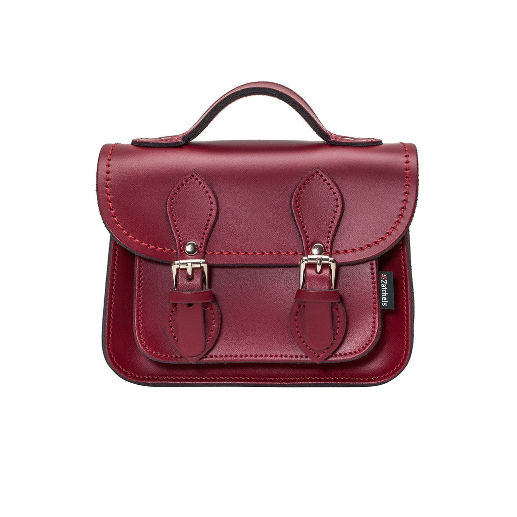 Handmade Leather Micro Satchel in Oxblood
