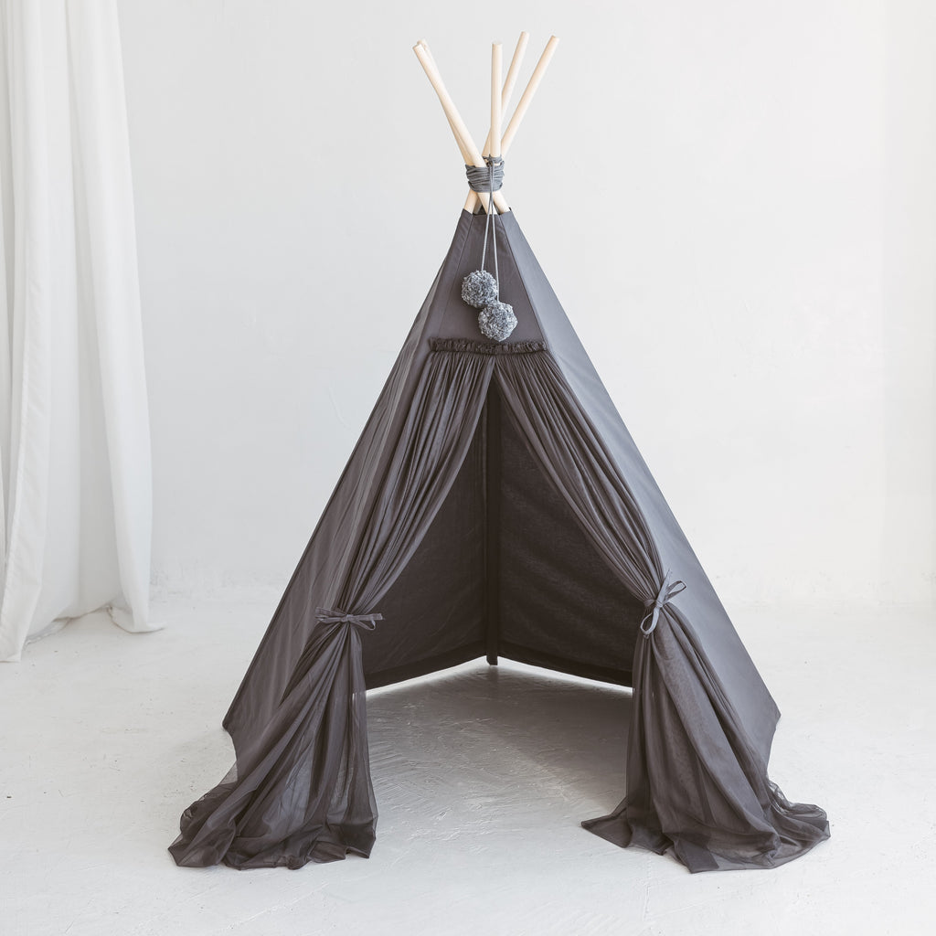 Fairy Kids Play Tent with Tulle in Ecru