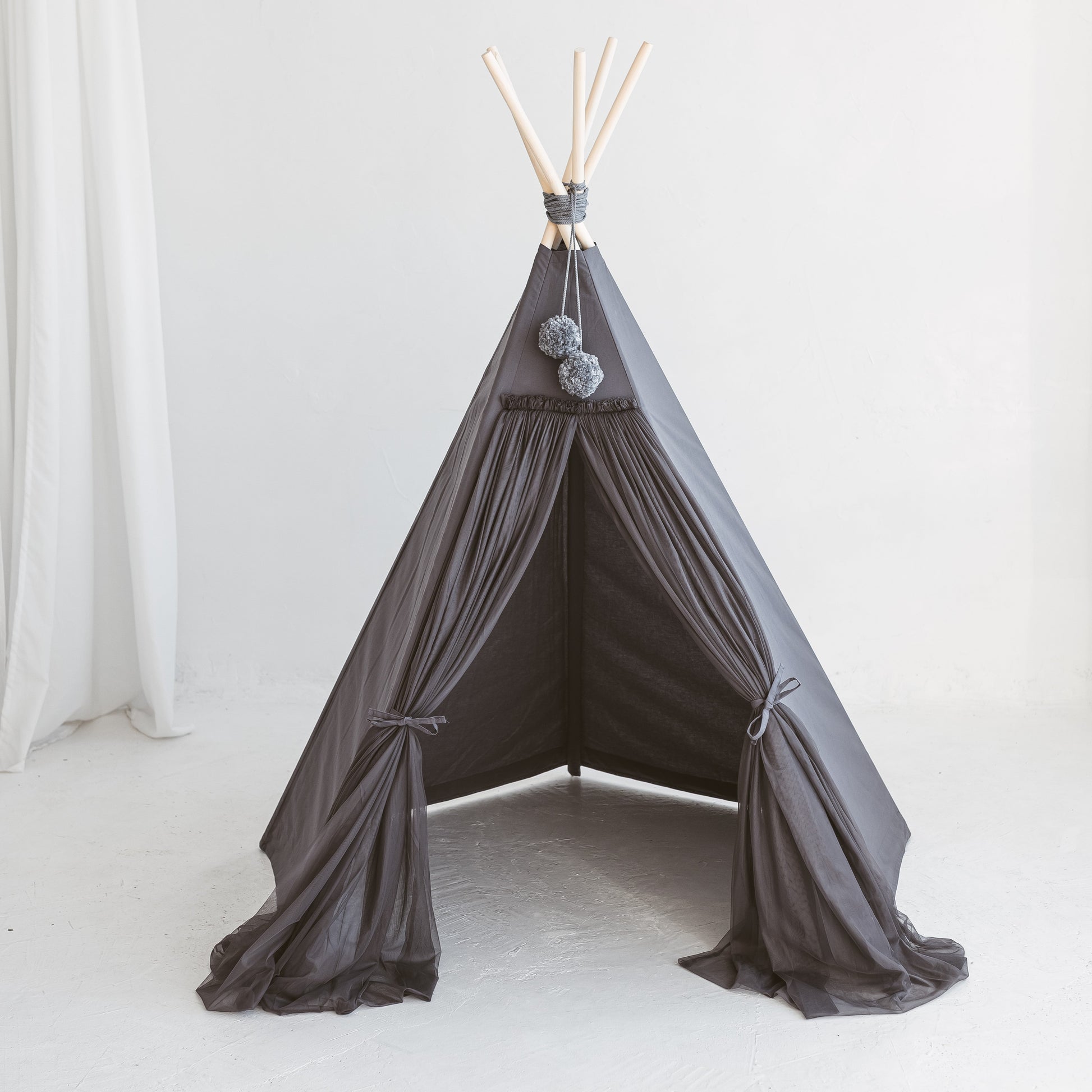 Fairy Kids Play Tent with Tulle in Ecru