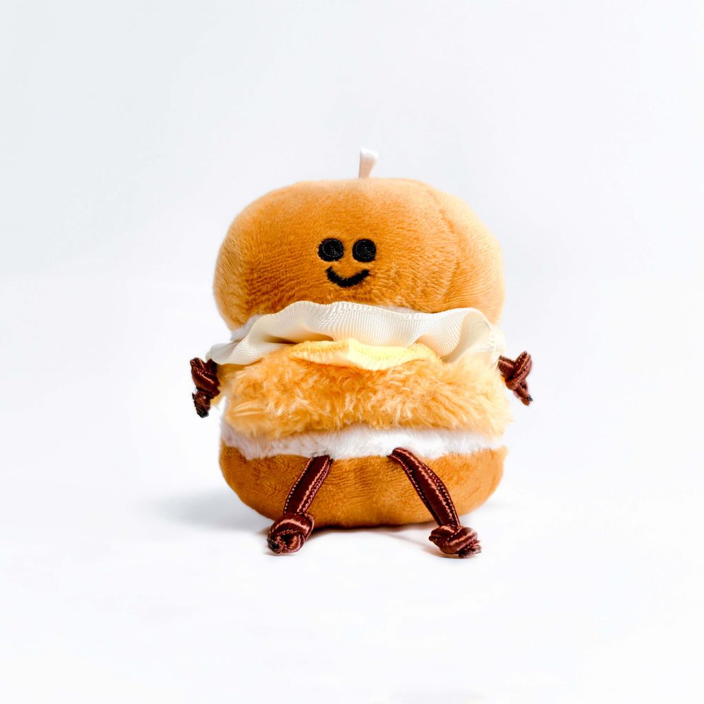 Mini Burger Plush Toy with Clip