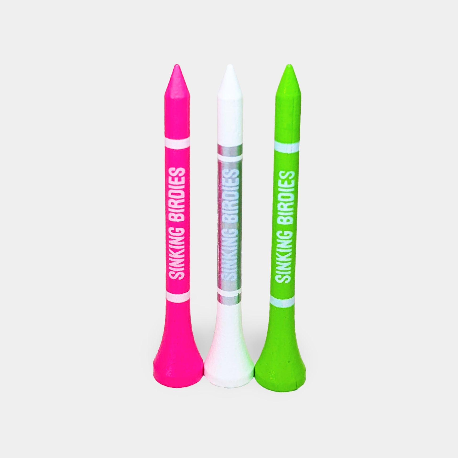 45 Bamboo Golf Tees in Vibrant Mix