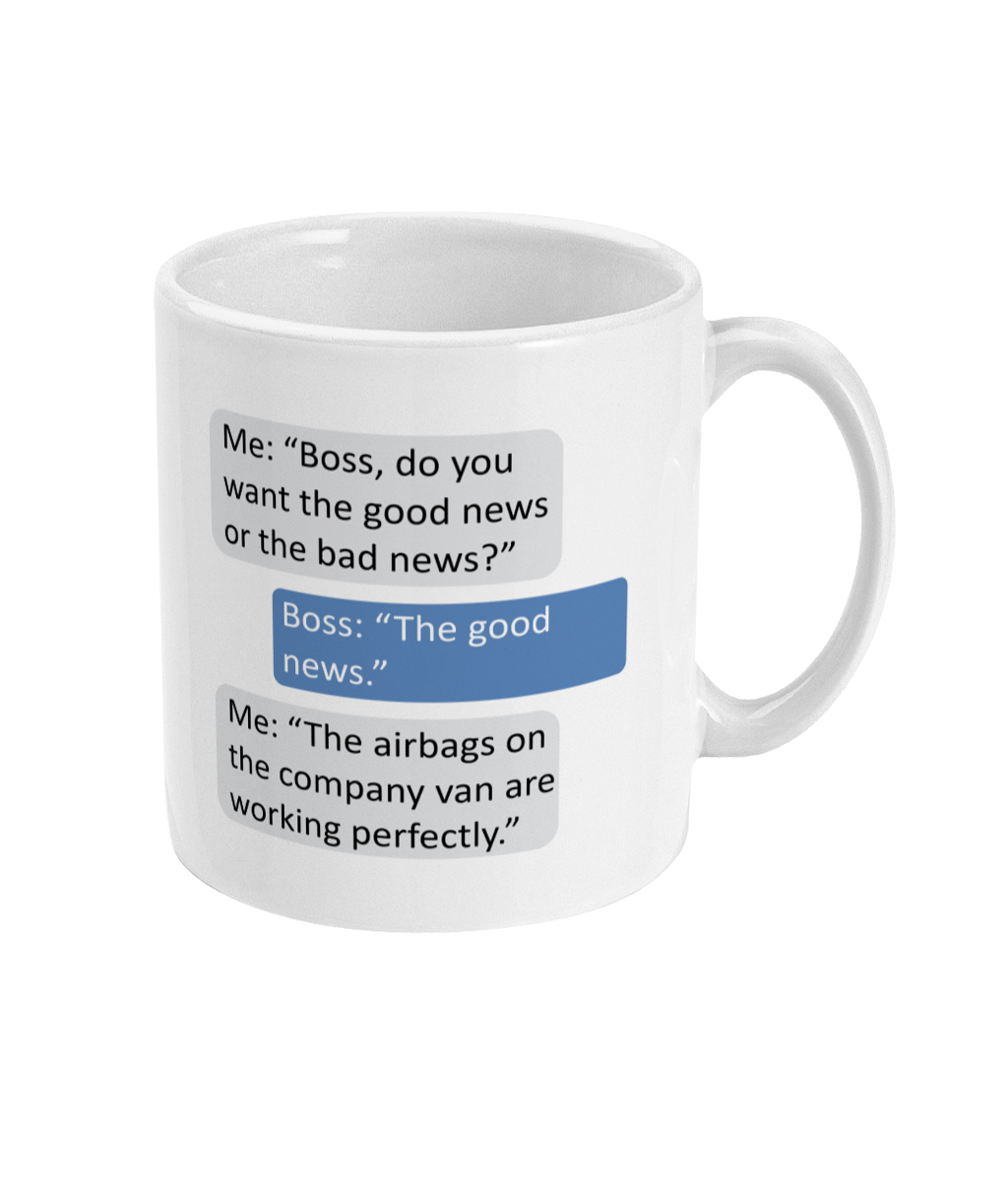 Company Van Airbags Funny Boss Joke Ceramic Coffee Mug