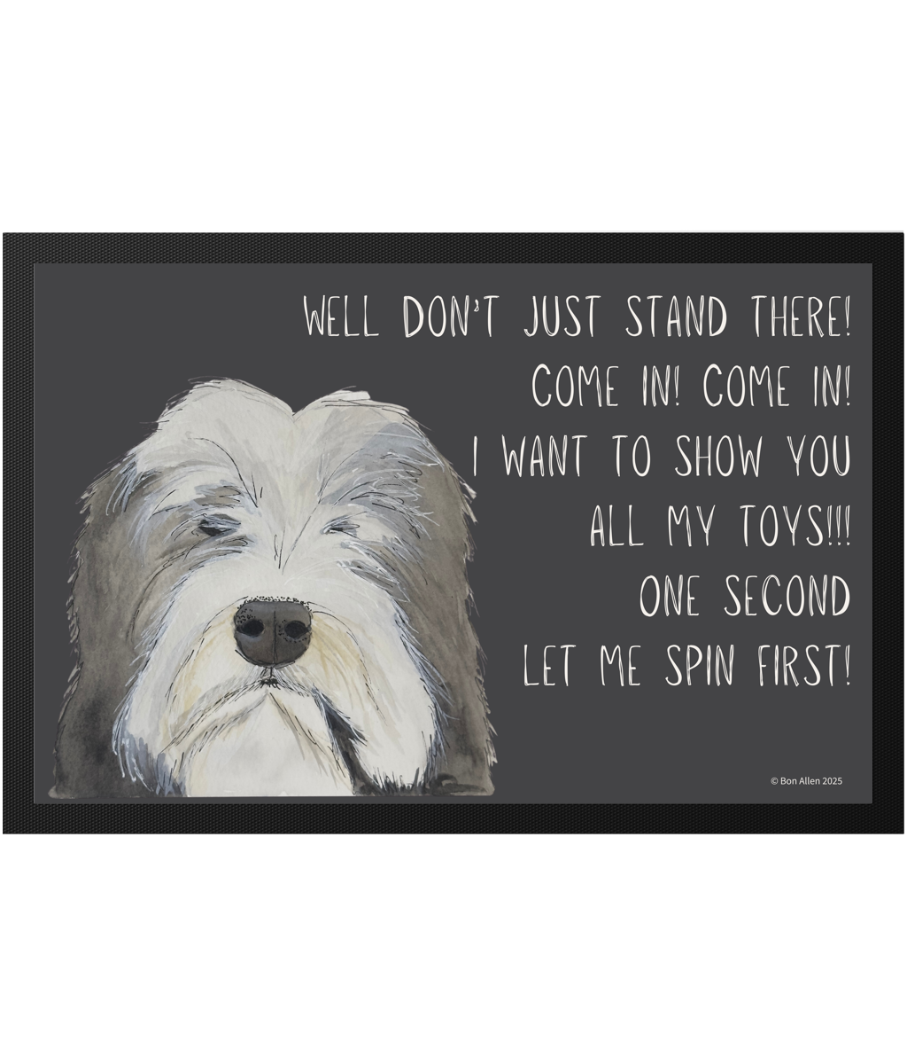 Bearded Collie Doormat Welcome Mat