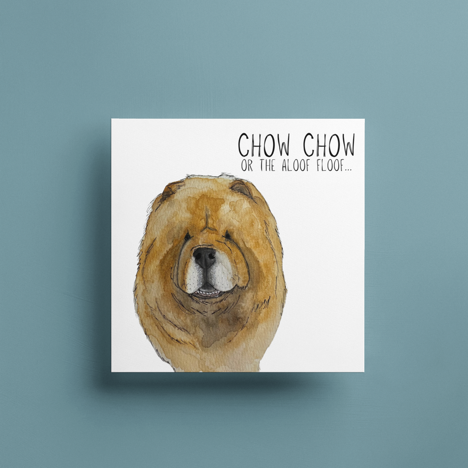 Red Chow Chow Aloof Floof Greeting Card