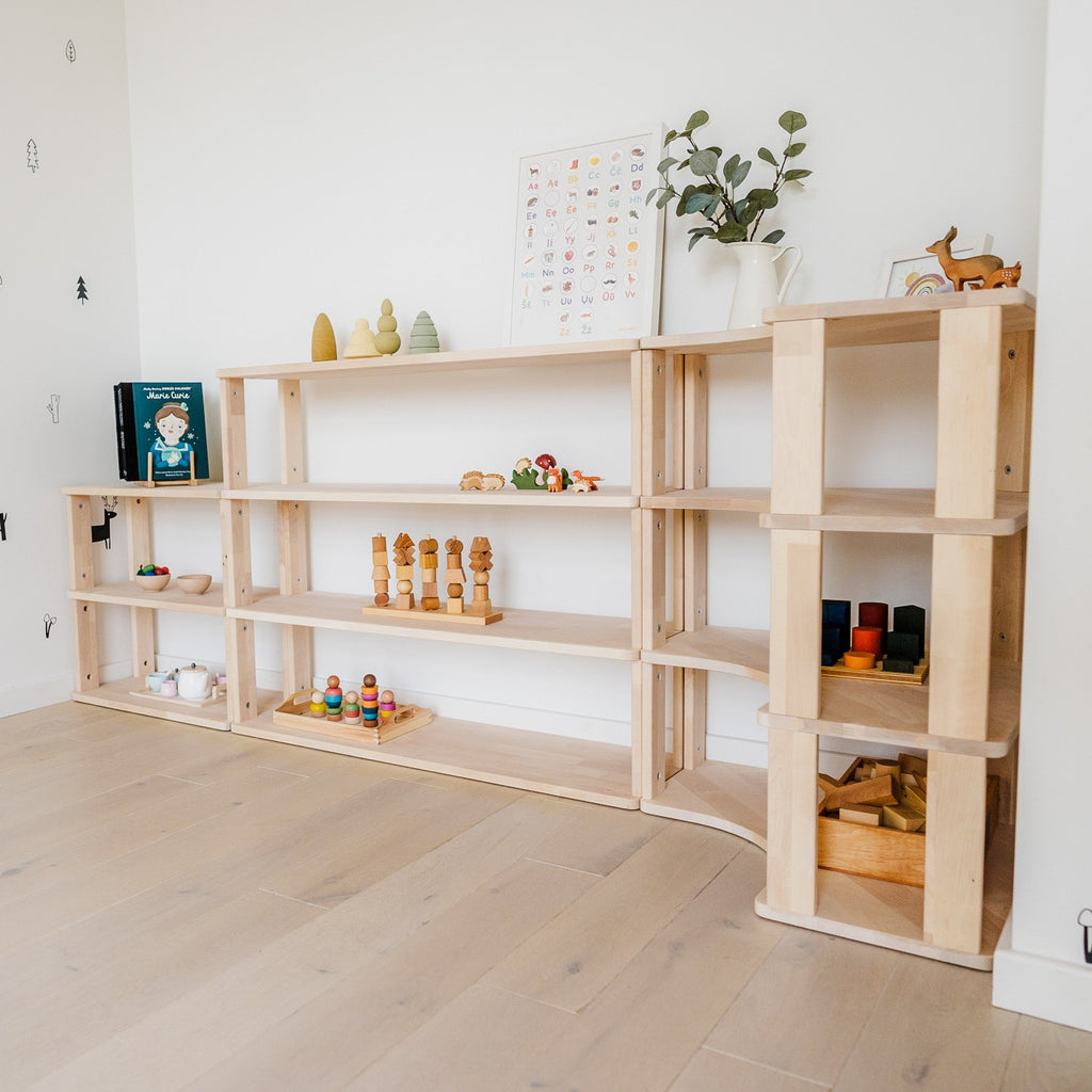 Modular Montessori Shelf Straight - 4 Shelves