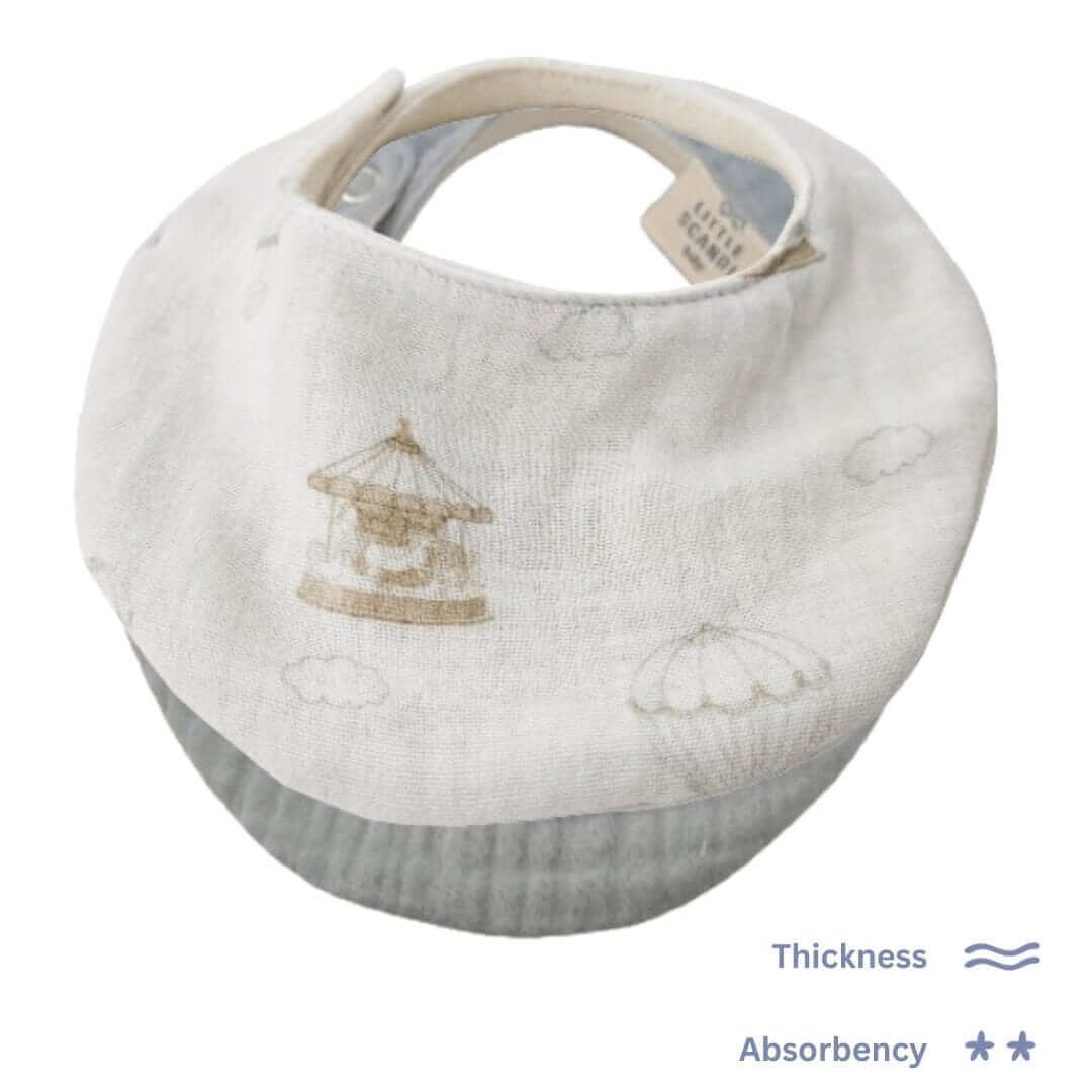 Mohair and Carousel Waterproof Bib Set of 2