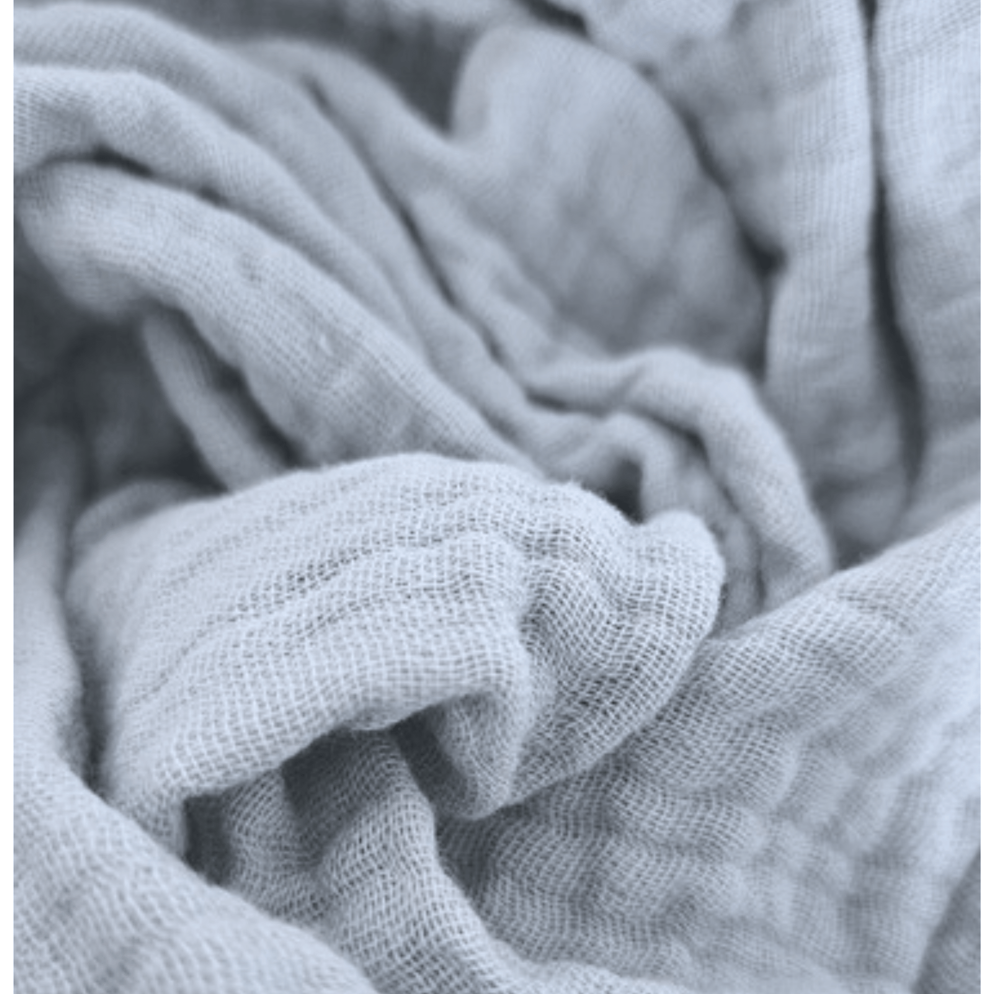 Soft Blue Muslin Feeding Blanket - Triple Layer Gauze