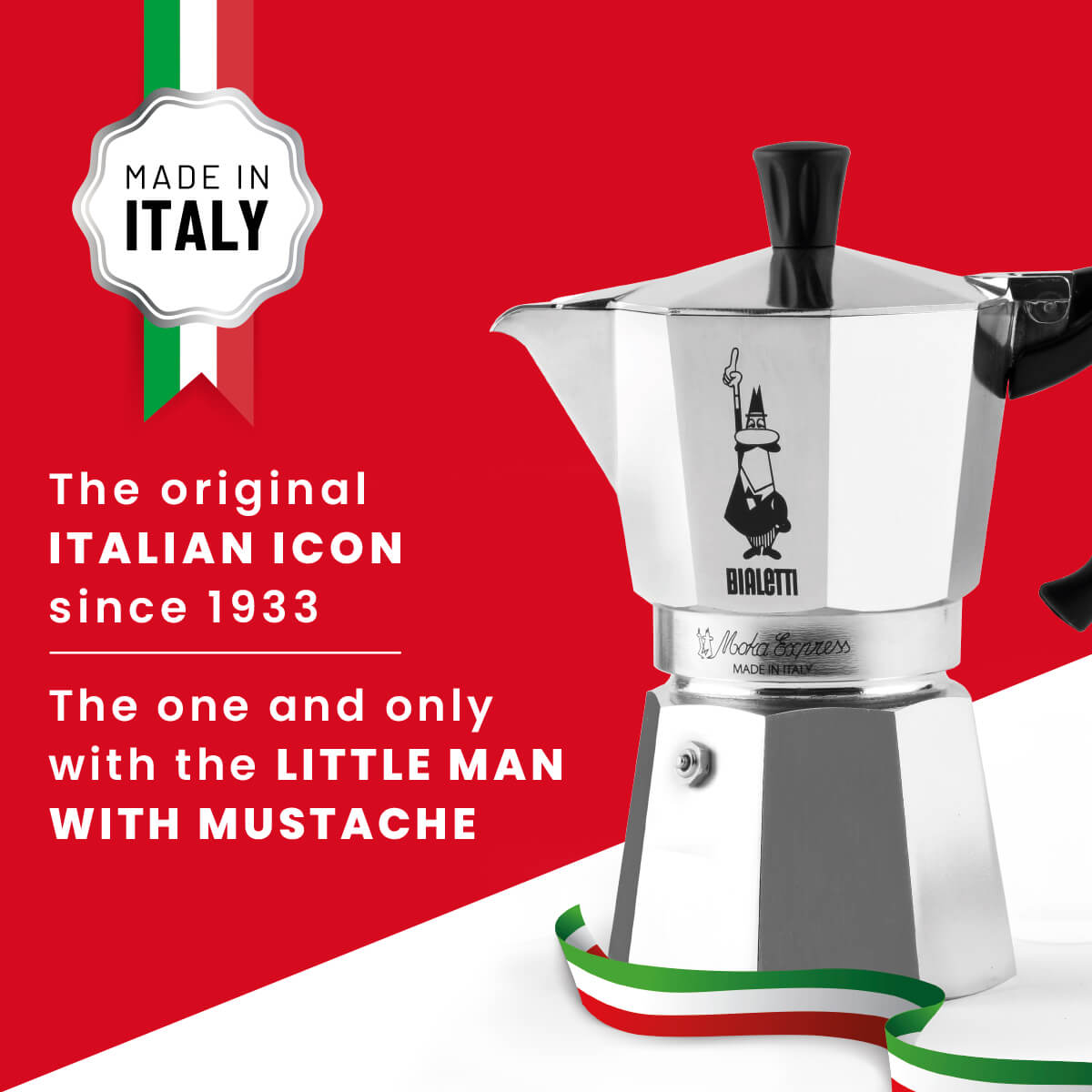 Stovetop Moka Express Coffee Maker