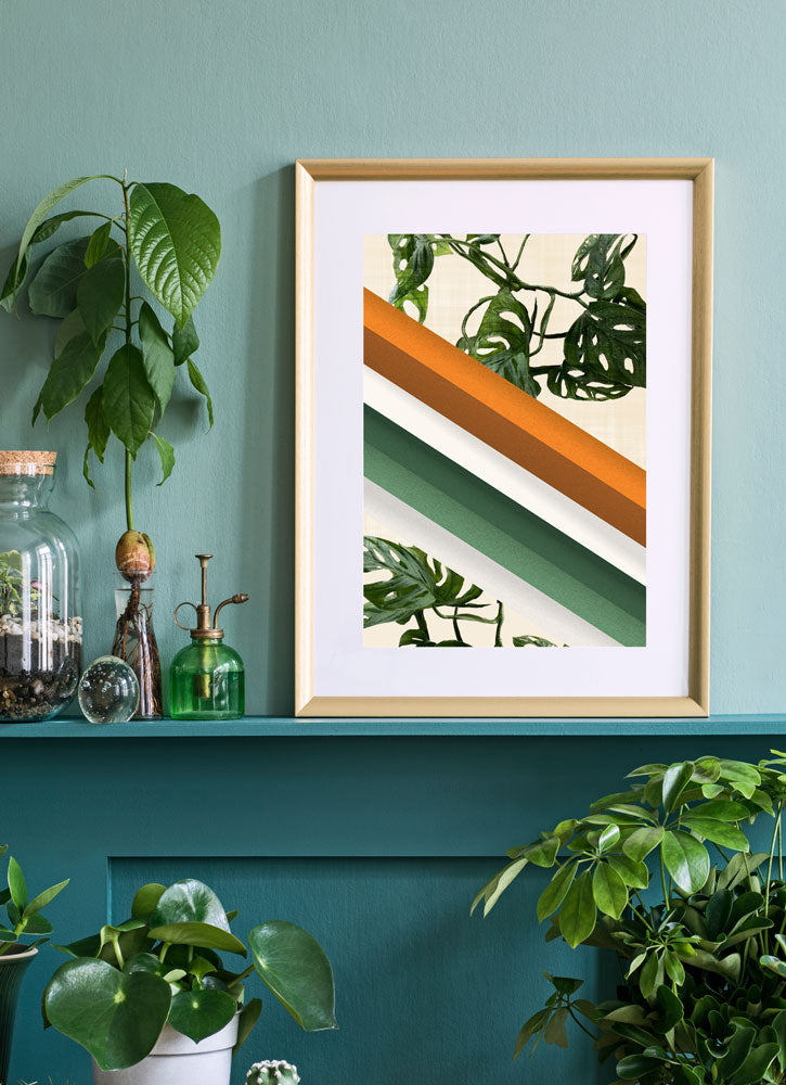 Monstera Ramp Retro Wall Art Print