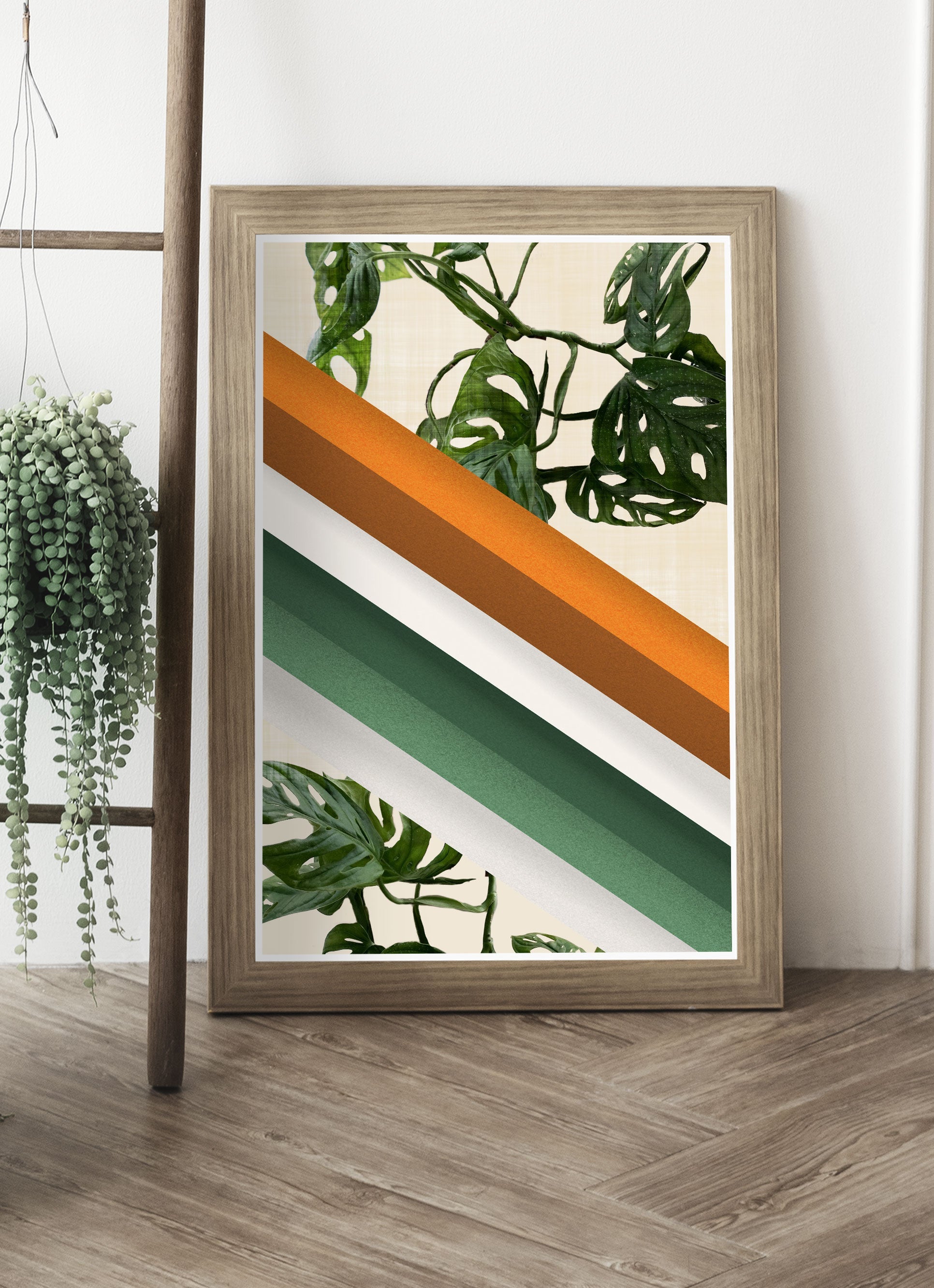 Monstera Ramp Retro Wall Art Print