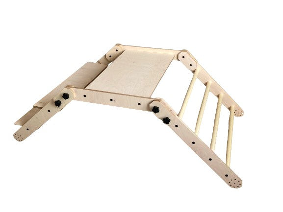 folded nabu set showing compact storage and smooth white laminate finish