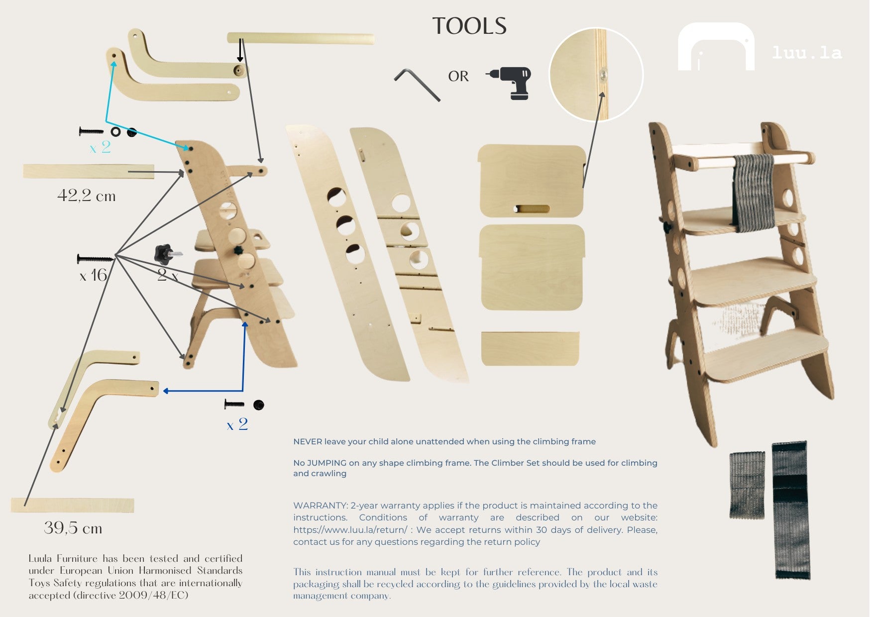 Montessori Learning Tower, Kitchen Helper, Baby High Chair - Louis