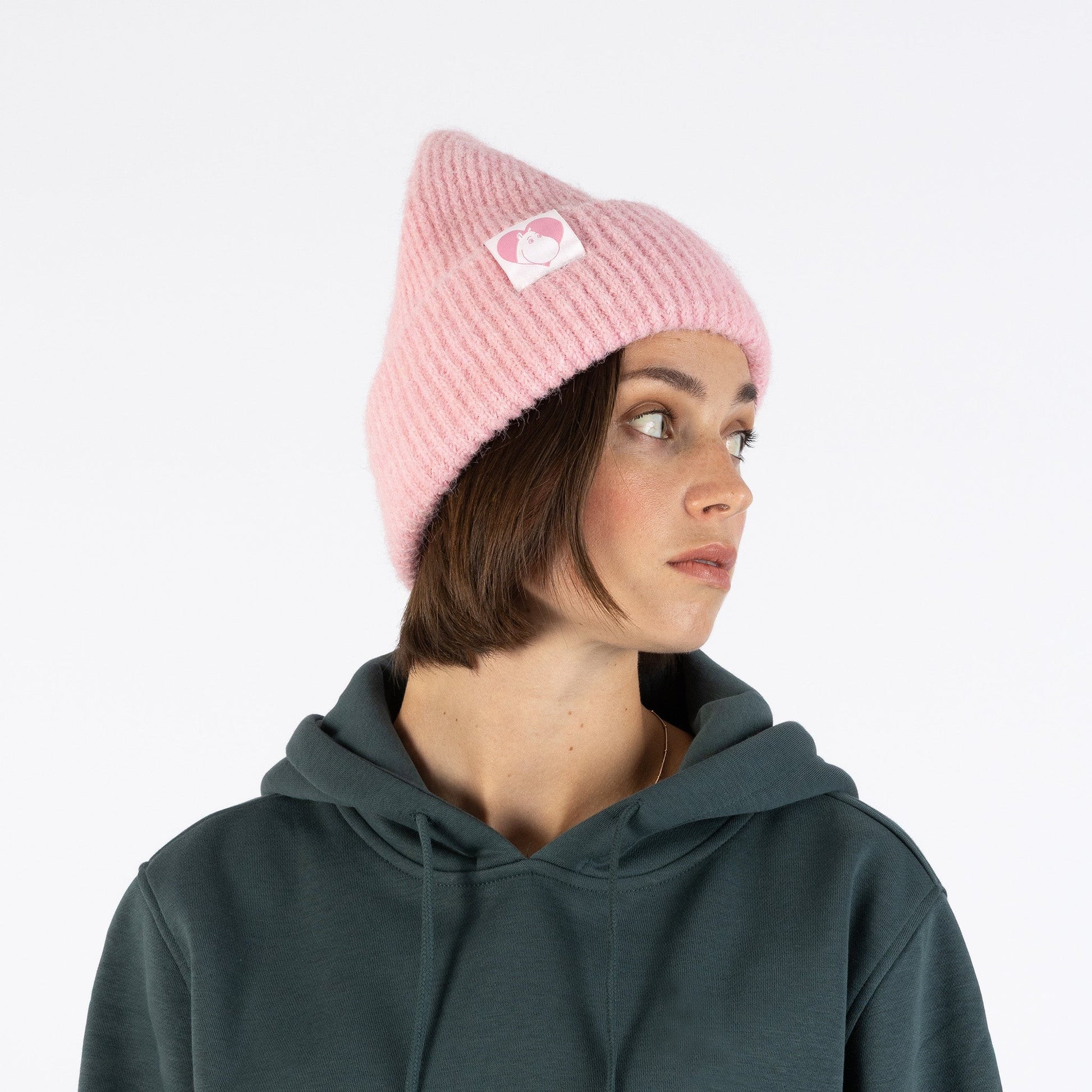 Moomintroll Fluffy Chunky Beanie - Pink