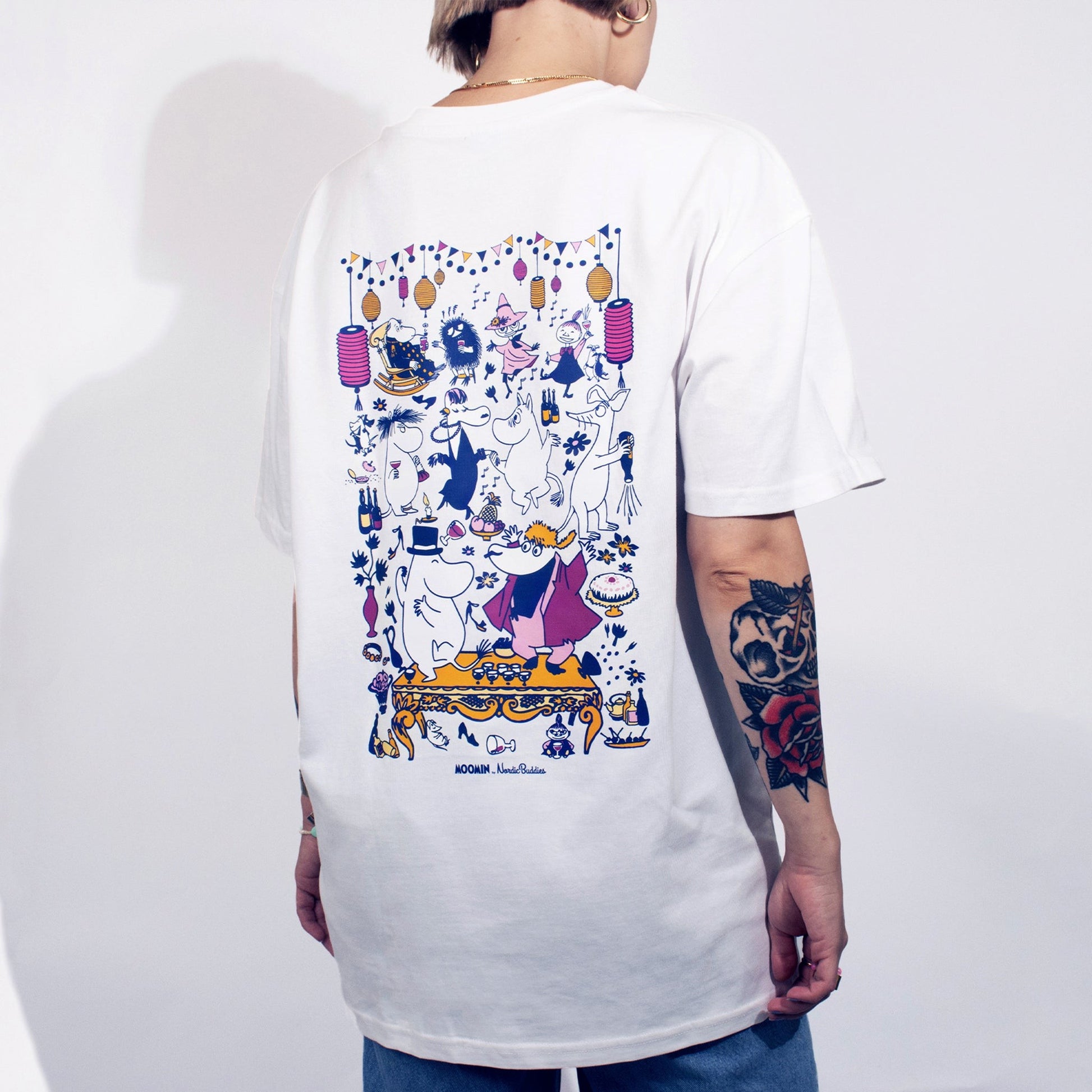 Moomin Party Heavy Unisex T-shirt - White