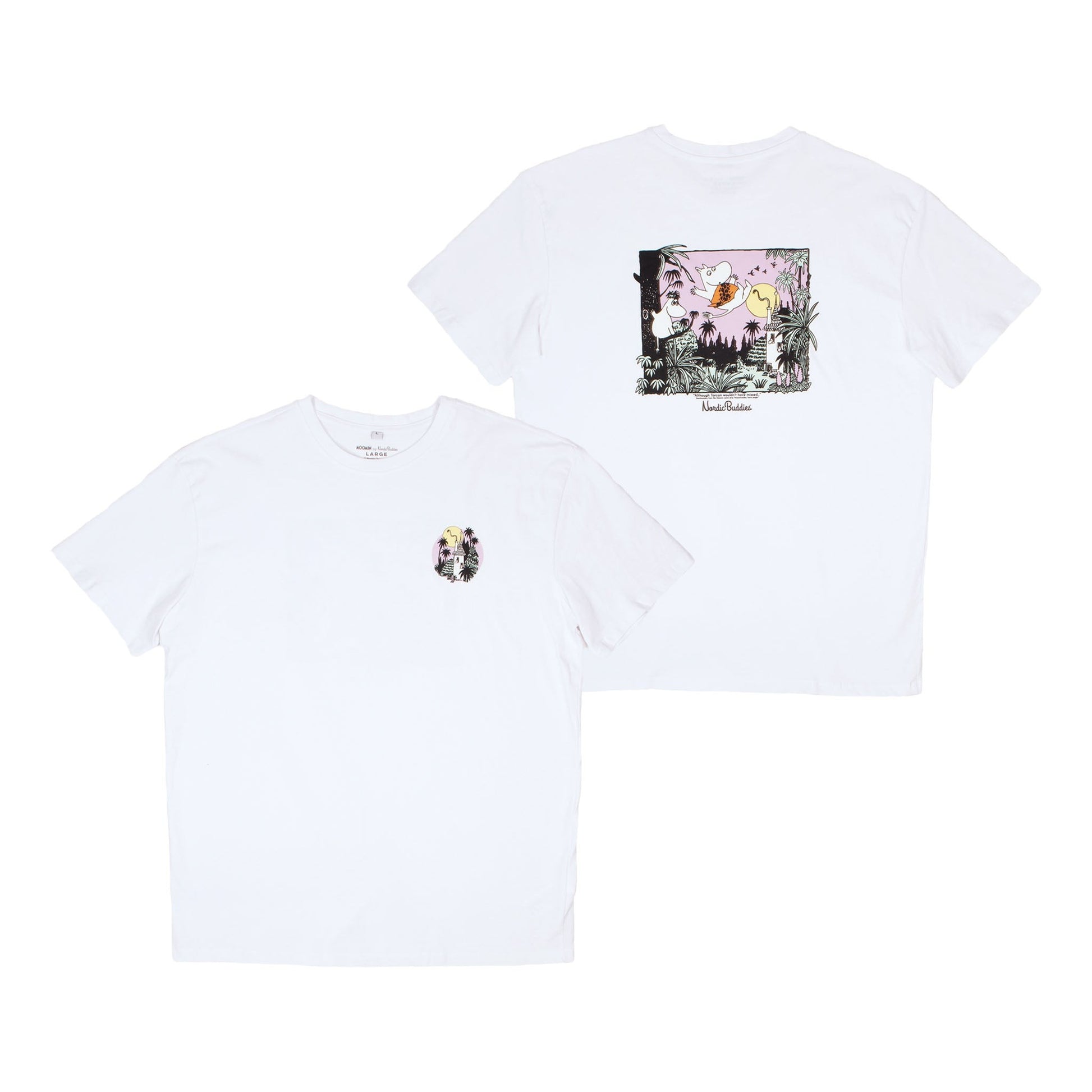 Moomintroll Jungle Heavy Unisex T-shirt - White