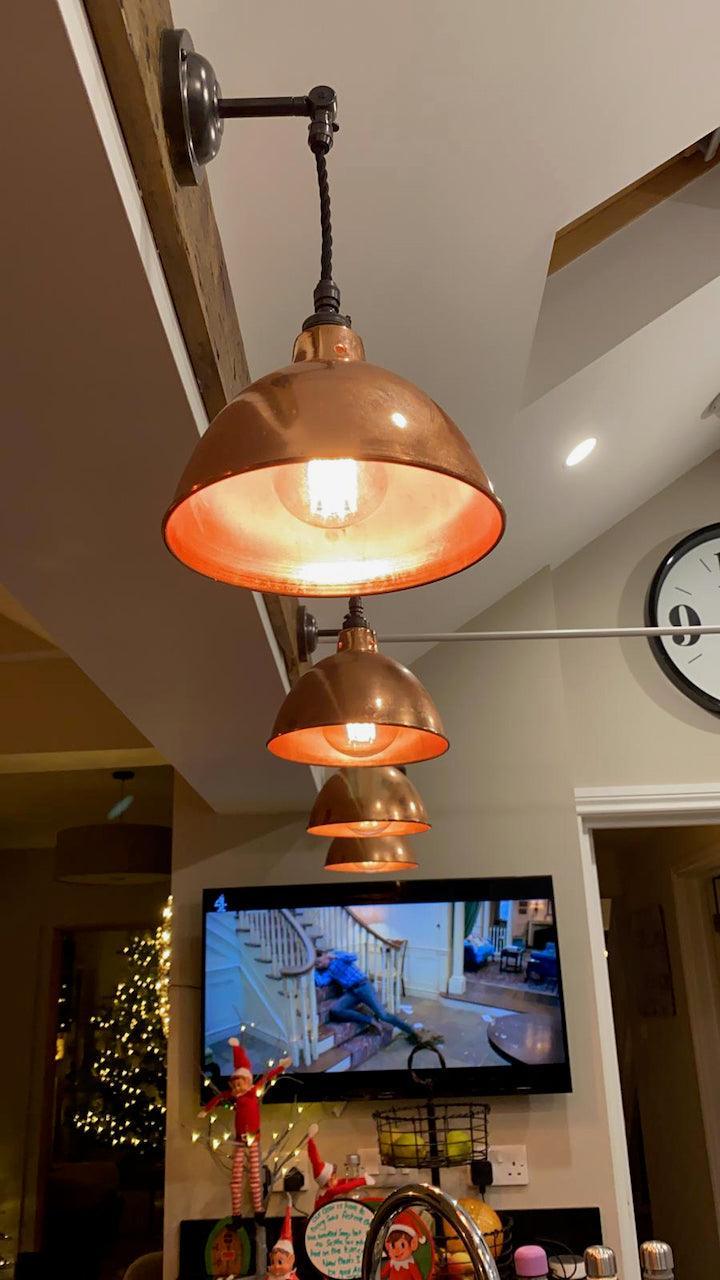 Multi Sconce Timber Backed Wall Light