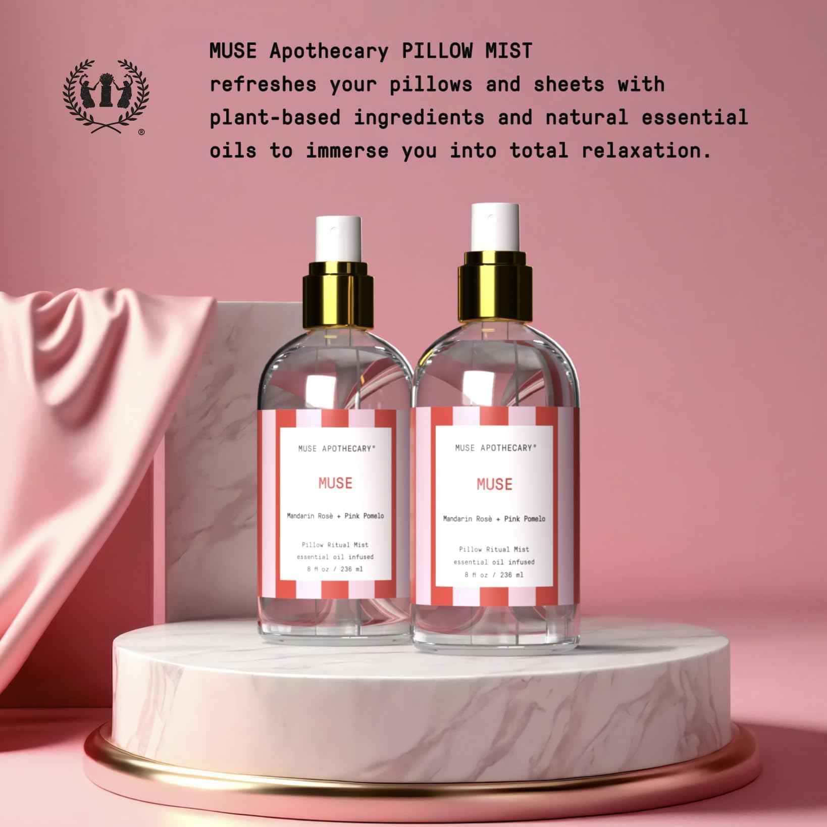 Pillow Ritual Aromatic Mist Mandarin Rose and Pink Pomelo 8 oz