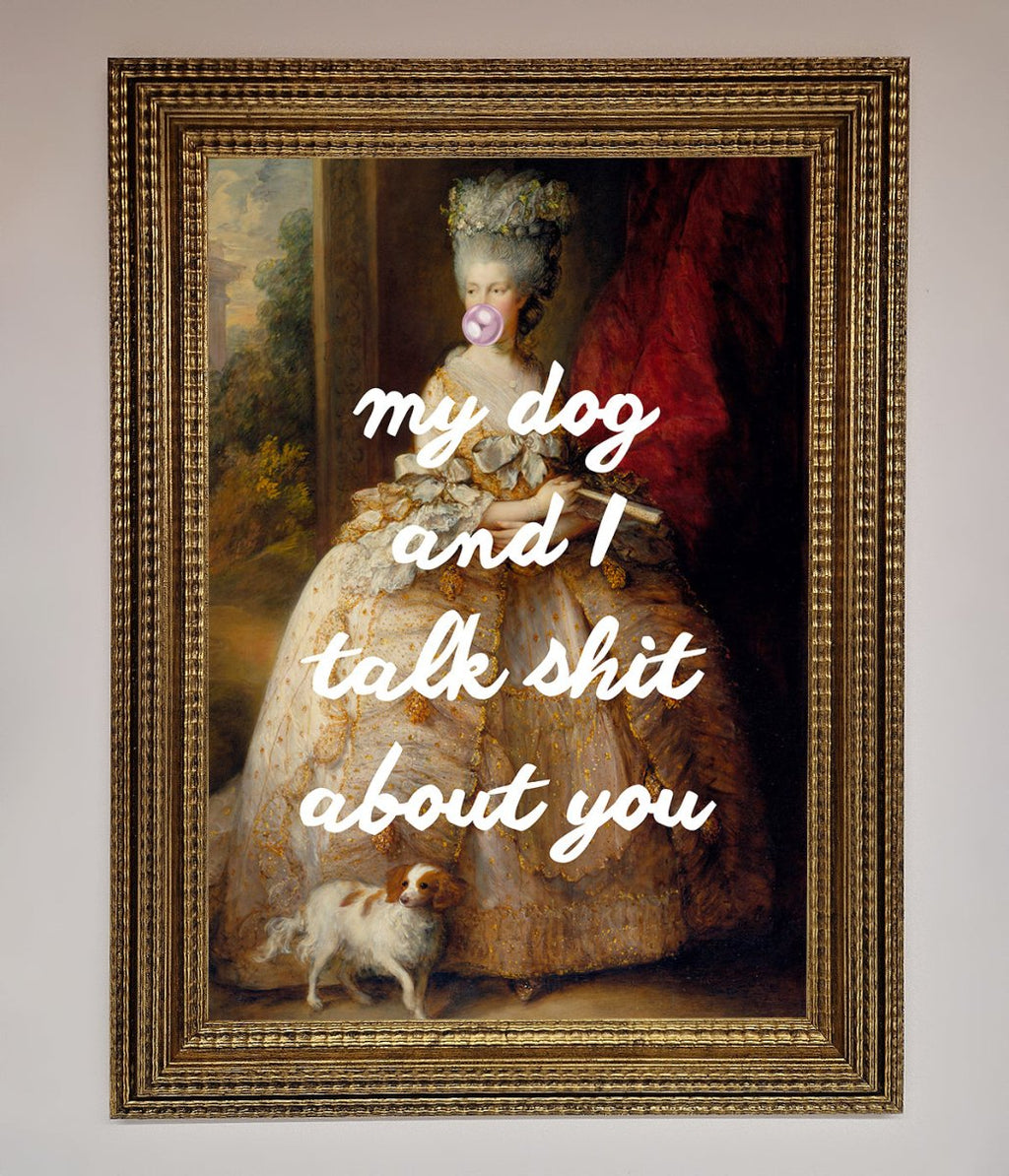 My Dog And I Framed Poster