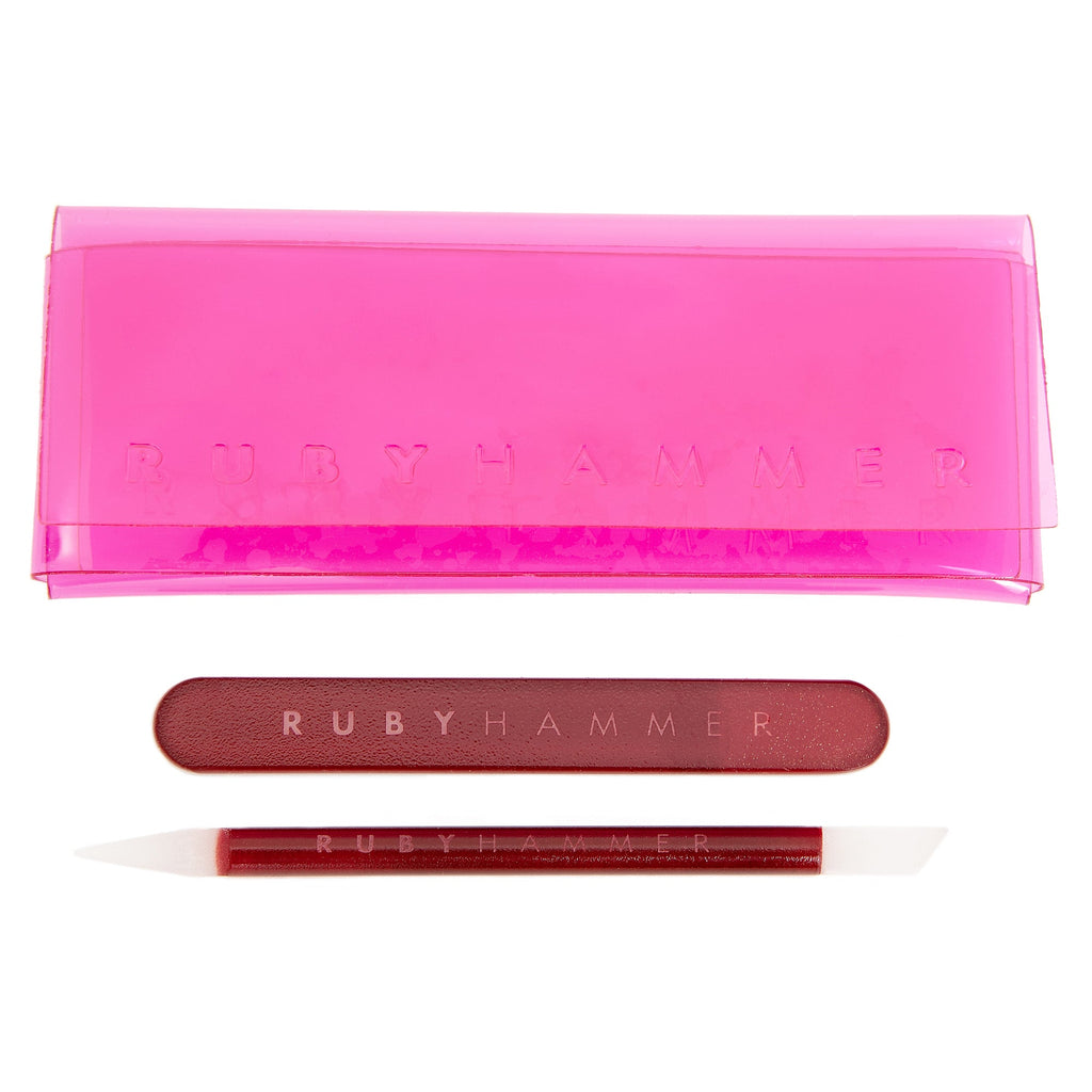 Nail Care Kit with Glass File and Cuticle Pusher