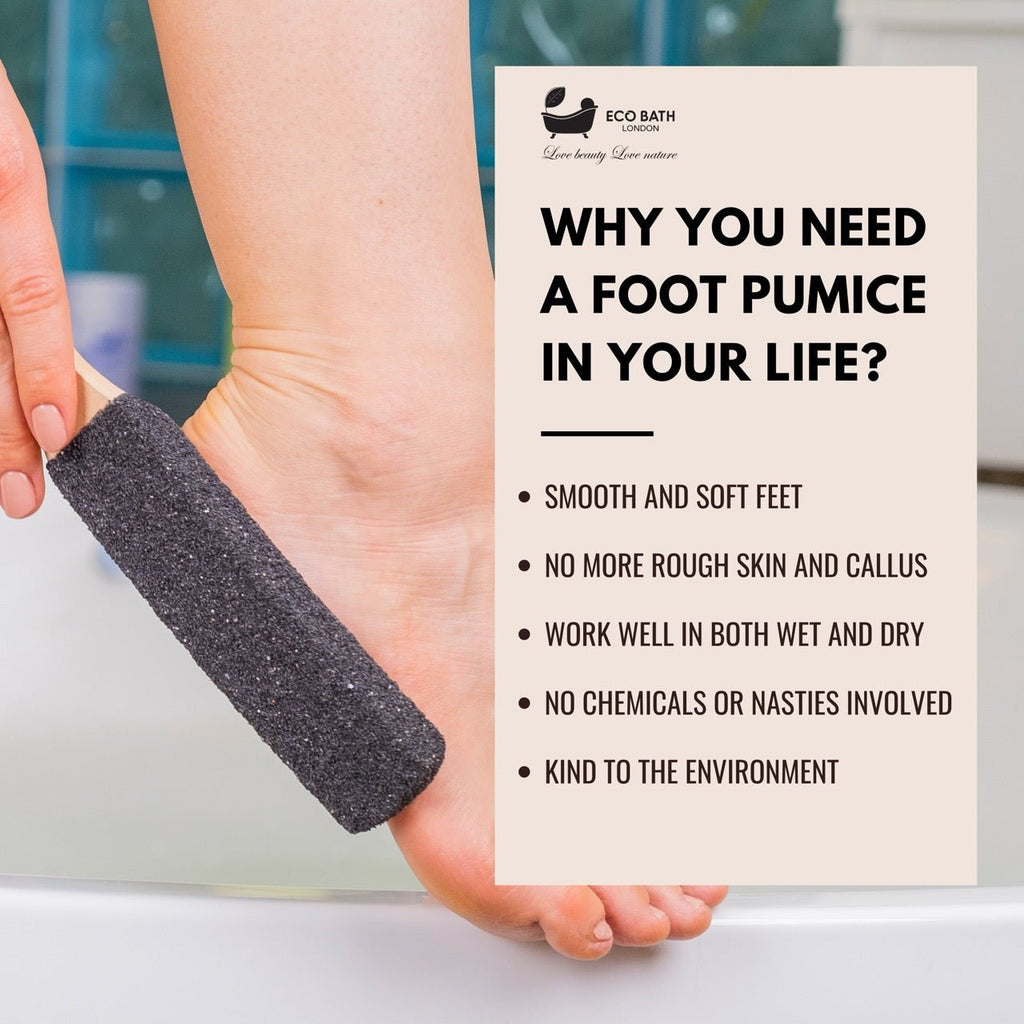 Natural Pumice Foot File in Black