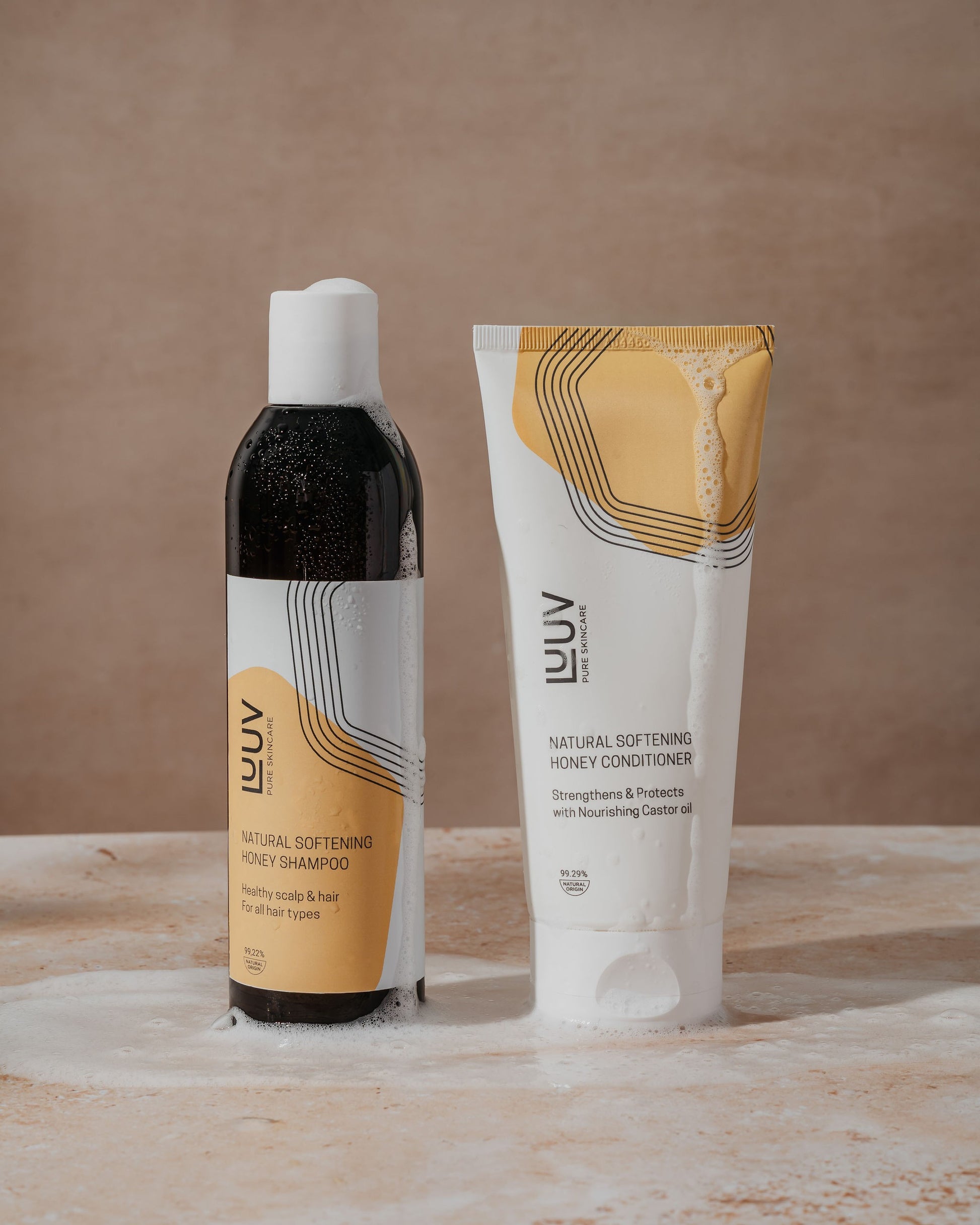 Natural Honey Shampoo and Conditioner for Soft, Manageable Hair - Eco-Friendly, Strengthens & Moisturizes by LUUV at www.brixbailey.com