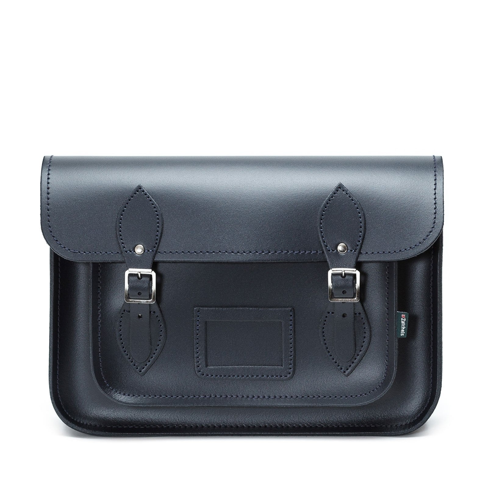 Handmade Leather Satchel Navy Blue