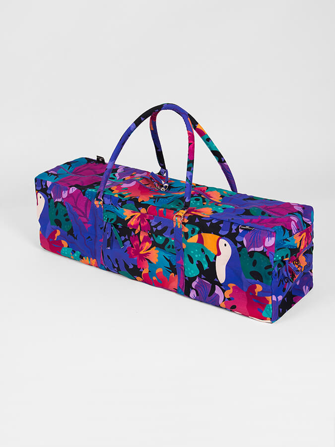 Organic Cotton Yoga Equipment Bag in Floral Design
