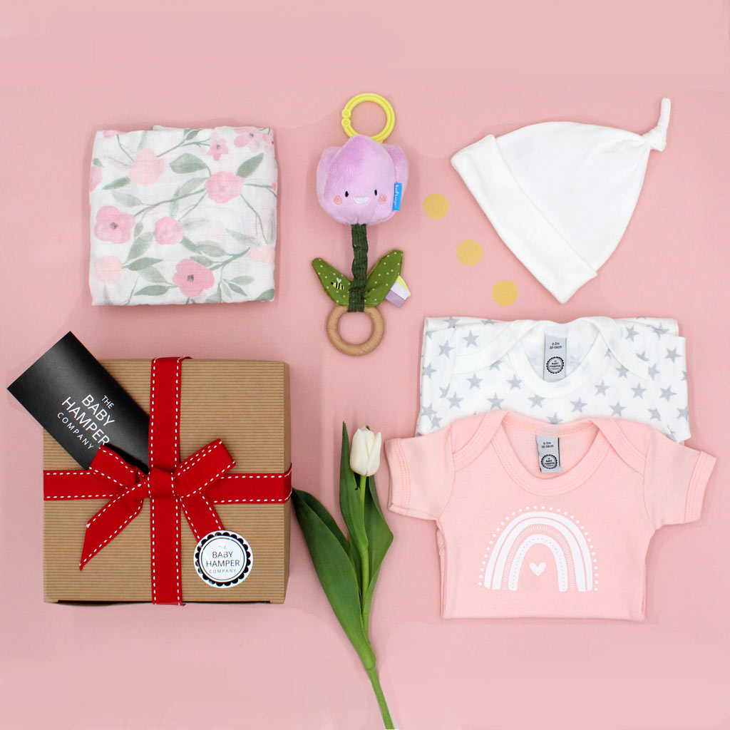 Large New Baby Girl Gift Box