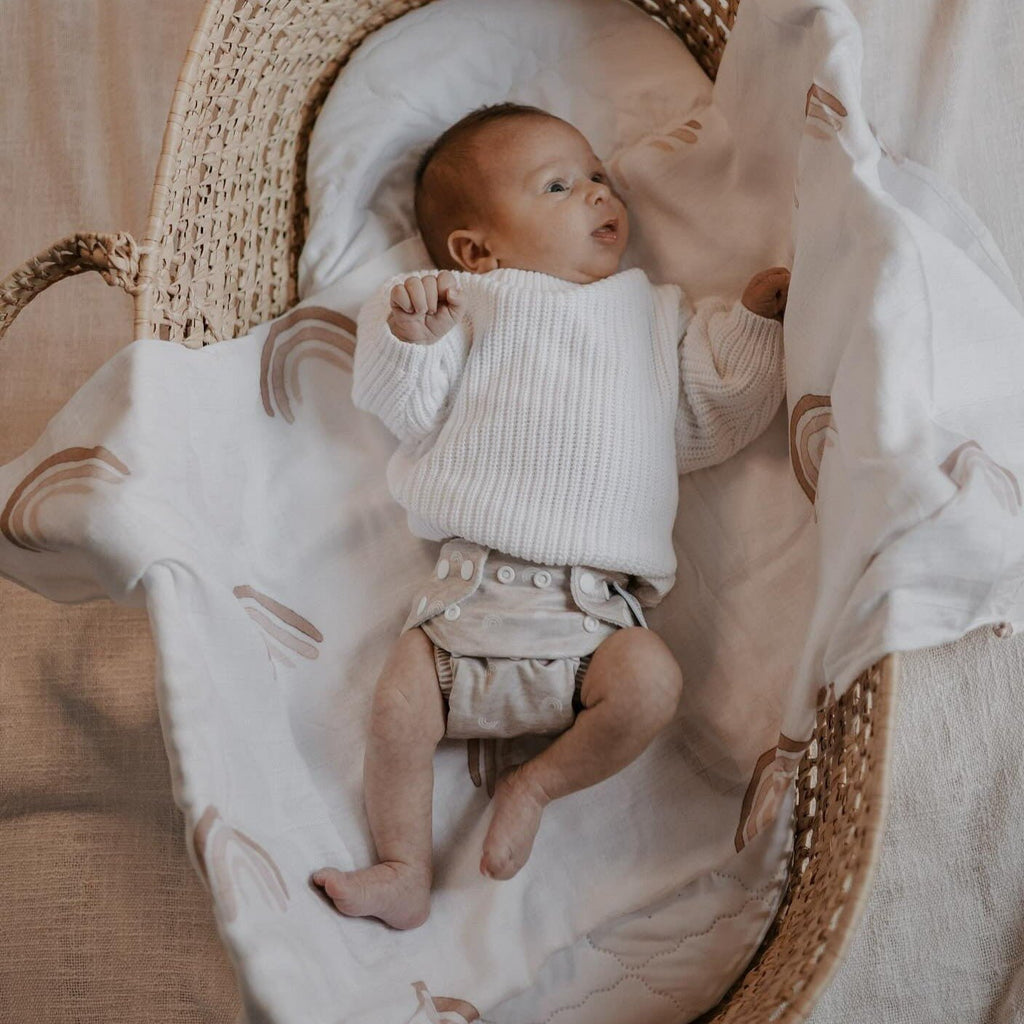 Newborn Reusable Cloth Nappy in Celestial