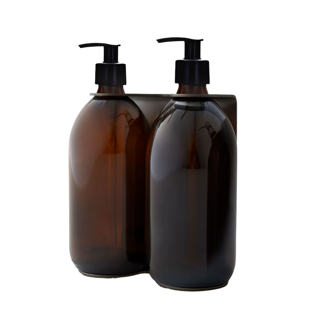 Nickel Double Wall Mounted Soap Dispenser